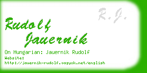 rudolf jauernik business card